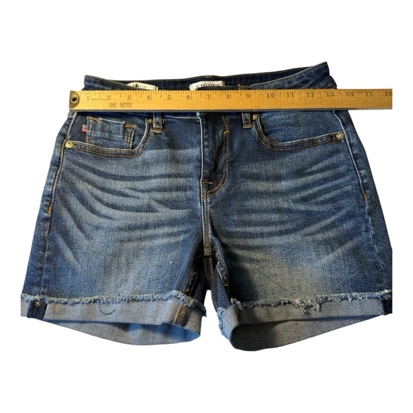 Vigoss Shorts Womens 25 Blue Cut Off Cuffed Marley Jean Whiskered - Picture 8 of 11